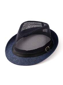 1pc Solid Color Bohemian Style Teardrop Straw Hat, Unisex Jazz Cap, Versatile For Commute & All Seasons