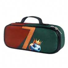 Unisex Football Printed Pencil Case With Compartments, Can Hold Pencils, Keys, Phones, Coins, Small Items, Suitable For School, Home, Gifts, Vacation, Holidays (Back To School, Christmas) - Football 7 - View 6