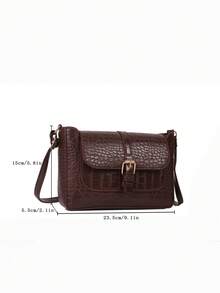 Women's Fashion Casual Versatile Solid Color Leather Decorative Crossbody Bag , New Year
