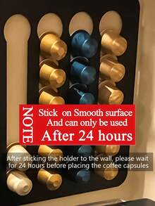 1pc Metal Coffee Capsule Holder, Creative Wall-Mounted Coffee Capsule Display & Storage Rack, No Drilling Required, Multiple Installation Options, Holds Up To 20/40 Capsules - Multicolor - View 8