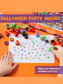 20 Stück/10 Stück/5 Stück Halloween sortierte Stempel, Selbststempel, Trick or Treat Stempel, Halloween Cartoon Stempel, Halloween Cartoon runde Stempelkissen, schnelltrocknende Kunststoffmaterialien, sehr geeignet für Halloween, Thanksgiving, Parteigeschenke, Geburtstagsgeschenke, Spielpreise, Halloween Dekorationen