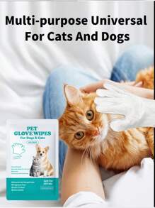 18pcs/12pcs/6pcs Pet Wet Wipes And Gloves Can Be Used To Clean Cats And Dogs Without Washing. SPA Gloves Are Disposable Wet Wipes. Pet Glove Cleaning Wet Wipes Are Soft And Convenient To Use. They Can Remove Odors And Provide Hygiene Care For Cats And Dogs' Hair And Skin