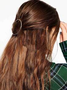 1 pezzo Elegante fermaglio a scatto rotondo in metallo, accessori scolastici