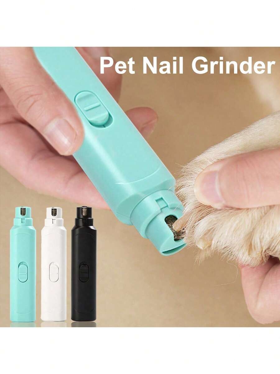 1 件电动宠物指甲磨床，适用于小型犬和猫，宠物指甲护理锉刀工具，电池供电（不含电池）