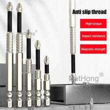 NetHong High Magnetic Screwdriver Drill Bit Set Super Magnetic Position Anti-Slip Kit - Silver D - View 3