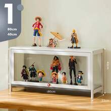 Hand-Made Display Cabinet Acrylic Display Cabinet Display Rack Non-Glass Cosmetic Shelf Home Wine Cabinet - trắng - Xem 2