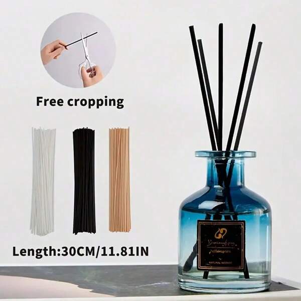 50pcs Natural Rattan Reed Diffuser Sticks - Long Lasting, Multi-Use, Adjustable Length 7.87inch - Suitable For Home, Hotel And Restaurant Long-Lasting Replacement Sticks For Fragrance And Air Purification - Enhances Your Well-Being