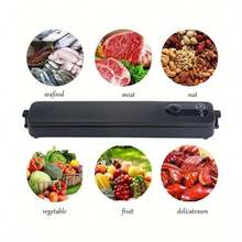 Powerful Food Vacuum Sealing Machine, Compact Design, Automatic Operation, 15-Second Quick Seal, Black Food Sealing System, Suitable For All Types Of Food. - Black - View 4