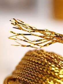 100 m/328 pi Ficelle de boulanger métallique, corde d'emballage cadeau or et argent, corde de décoration pailletée métallique, parfaite pour Halloween, Noël, Thanksgiving, l'emballage de cadeaux, les bricolages DIY, les étiquettes, la couture