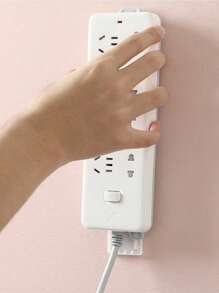 1PC Self Adhesive Power Strip Holder Self Adhesive Socket Organizer, Holder, Simplest Mount For Board, Remote Control Stored In The Kitchen, Home And Office