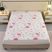 Sanrio 1 Piece, Sanrio Hello Kitty Extra Large Flannel Blanket - With Colorful Hello Kitty Illustrations, Perfect For Daily Use, Comfortable And Warm. This Soft Flannel Blanket Will Make You Feel Comfortable. Suitable For Sofas, Beds, And Office Napping - Modern Knitted Design, Ultra Soft Home, Picnic, And Travel Blankets - Personalized Blankets For Comfortable All Seasons