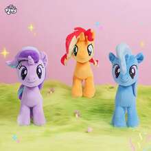 Hasbro 官方正品我的小马驹毛绒动物玩偶 30 厘米动漫卡通软玩具卡哇伊儿童玩具创意礼物送给女孩（星光熠熠）