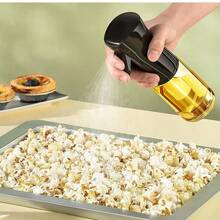 Spruzzatore per olio da cucina, flacone erogatore per olio in vetro da 250 ml, nebulizzatore spray per olio di canola e aceto per cucina, accessori per gadget ricaricabili, ampiamente utilizzato per friggitrice ad aria, cottura al forno e grigliatura.