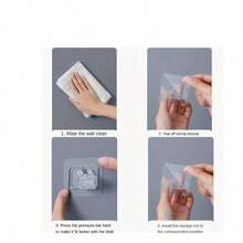 2pcs/4pcs Sturdy Curtain Rod Hooks - Adjustable Tension Rod Fixed Brackets, Comes With No Drill Self-Adhesive Clips And Cross Bar Curtain Holder, Easy Installation And Stability - 2 Pcs - View 8