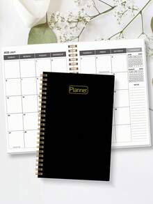 1 件装每日计划本，无日期，快速待办事项清单笔记本，螺旋形学术和约会计划本，适合男士和女士，返校用品 - 彩色 - 查看 2