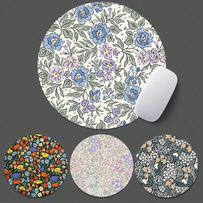 قطعة واحدة من لوحة الماوس الجميلة والمرحة، لوحة الماوس الدائرية لمكتب المكتب، لوحة ماوس سفر صغيرة وصغيرة مع قاعدة مطاطية مانعة للانزلاق، لوحة ماوس مطاطية لأجهزة الكمبيوتر المحمول، مناسبة للبنات والبنين، مناسبة للمكتب والمنزل والدراسة والألعاب، 20 * 20 * 0.2 سم