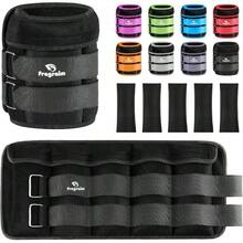 Fragraim Adjustable Ankle Weights 13 4 5 6 8 10 12 15 20 LBS Pair With Removable Weight For Jogging Gymnastics Aerobics Physical Therapy SH PO - black-doublebuckle - View 1