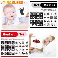 Tinabless 16pcs Montessori Sensory Toys Visual Stimulus Learning Activity Card For Baby(3-6months) - 3-6months - View 3