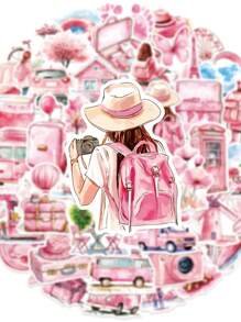 50pcs Outdoor Travel Theme Stickers, Ins Style Fresh, PVC Waterproof Material Gift Box Decoration, Label Stickers, Envelope Seals, Graffiti Stickers, Decorate Guitar, Notebook, Suitcase, DIY Handicraft, Planner Decoration, Back To School Kids Labels School, Travel Scrapbook Stickers, Stickers For Scrapbook, School Stickers, Sticker Travel,Stickers,Travel,Scrapbook Supplies