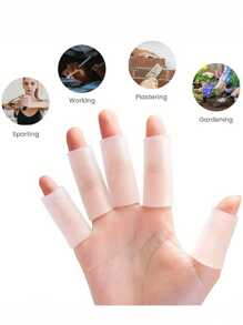 Cubierta protectora de silicona para dedos, cubierta para dedos antiresecamiento y humectante, cubierta para dedos anti abrasión y antihielo para escribir, cubierta para dedos anti lesiones y anti dolor