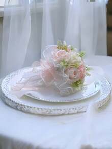 Bukiet ślubny w stylu boho, bukiet ślubny dla panny młodej w stylu zachodnim, sesja zdjęciowa w miesiącu miodowym