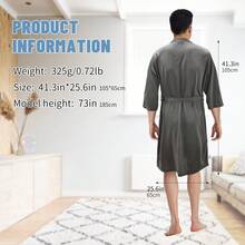 1pc Summer Bestselling Couples Ice Silk Cooling Robe, Breathable Fabric, Suit For Home, Bath, Spa, Sauna - Multicolor - View 3