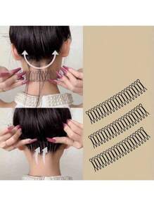 3-teiliges Haarstyling-Kamm-Set, Wellenkräuselkamm, unsichtbarer Haarclip Pony-Trimmer, DIY Haarstyling-Tool, Haarstyling, Haarzubehör, Haarstyling-Set, Haarstyling-Werkzeug-Set