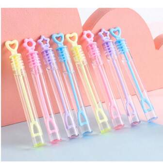 30支迷你爱心五角星泡泡棒吹不出来泡泡水多彩多重节日派对气氛营造泡泡棒方便携带迷你泡泡棒