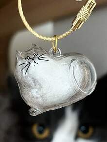 Pendentif souvenir en forme de chat ajouré artisanal en 6 styles Préservez facilement la fourrure pour toujours avec les pinces incluses - Résine/Alliage et fermoir homard sécurisé Charm de souvenir d'animal de compagnie portable pour téléphone, sac, porte-clés, décoration de voiture Compagnon réconfortant chéri pour porter toujours votre amour velu Cadeau du cœur pour les amateurs de chats et de chiens qui manquent leurs animaux de compagnie