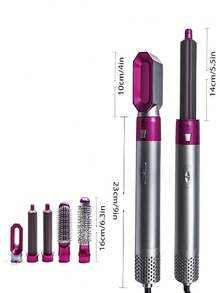 5-In-1 Brush: Hair Dryer, Comb, Styler, Volume Enhancer, Professional 110V - 查看 7