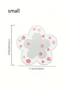 1PC Personalized Cherry Blossom Desk Mat And Coaster Set, Flower Shaped Silicone Cup Coaster, Insulation Pad –Custom Text Table Decor, Heat-Resistant Mug Pad For Home Or Office, Back To School Gift For Her