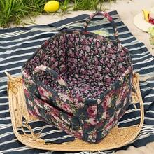 Large Capacity Fabric Storage Baskets Laundry Baskets with Easy Carry Handles Laundry Hampers - Estampado floral 3544 - Ver 5