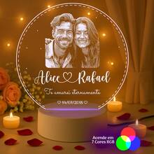 Heart Lamp 7 Colors RGB Geometric Couple's Name - Gift, Decoration, Valentine's Day, Lighting, Lampshade, Mother's Day, Father's Day - 白色 - 查看 1