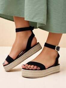 Women's Platform Sandals - Black - View 4