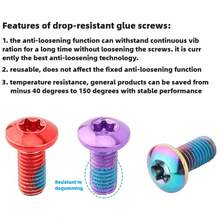 12 piezas Pernos de rotor de disco de bicicleta de montaña de colores, tornillos de rotor de freno de disco de acero de aleación, conjunto de tornillos T25 para pastillas de freno de disco