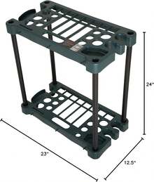 Estante de almacenamiento compacto para jardín Stalwart 75-ST6011 que se adapta a más de 30 herramientas - Negro - Ver 6