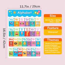 beartale Bộ 12 áp phích giáo dục cho trẻ em, 12 chủ đề khác nhau, giúp trẻ học tập, giáo dục sớm, áp phích khổ lớn A3, tài liệu giáo dục mầm non, nâng cao khả năng học tập của trẻ, bộ áp phích giáo dục khổ lớn để treo tường, phù hợp cho trẻ em và trẻ sơ sinh trong giai đoạn giáo dục sớm, bao gồm bảng chữ cái tiếng Anh và các số từ 0-100, 0-12 tháng và các ngày đồ chơi. - Nhiều màu - Xem 4
