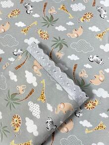 Laura Baby 2-Piece Sheet Set For American Standard Crib Or Mini Crib 100% Cotton - 狩獵灰 - 查看 4