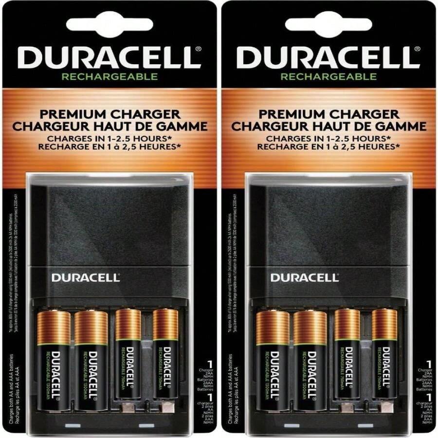 Duracell CEF27 ION SPEED 4000 Hi-Performance Charger, Includes 2 AA And 2 AAA NiMH Batteries - 4 Count (Pack Of 1) - View 1