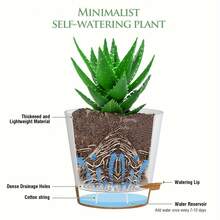 园艺花盆 2/5 件,5 英寸自浇水花盆高排水花盆适用于室内外植物,带储水托盘和浇水唇园艺花盆花园花盆 - 淺藍色 - 查看 9