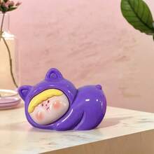 9 件马卡龙色 Pit Pit 小狗 Liliths 树脂小雕像，可爱治愈的装饰，圣诞节、万圣节、女孩生日的理想礼物 - 彩色 - 查看 9