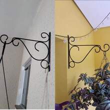 Kit 2 Ganchos Decorativos de Parede – Suporte Multiuso para Toalhas, Plantas e Acessórios - Preto - Visão 6