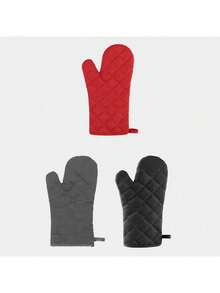 1/2 piezas Guantes de horno resistentes al calor alto con textura tejida, guantes y almohadillas calientes duraderos para cocinar y hornear