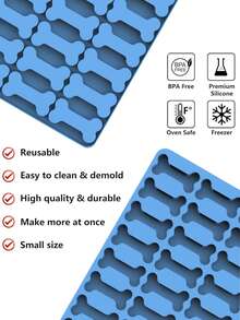 2 Different Shape Mold Sets, Cat And Dog Snack Mold, 116-Hole Mini Fish And Bone Shaped Silicone Mold For Baking Pet Treats/Cookies/Cat, Pet As A Bonus, Fish And Bone Shaped Candy/Chocolate Mold (Set Contains A Bone Shaped Silicone Mold And A Fish Shaped Silicone Mold,Total Of 2 Pieces) - Multicolor - View 7