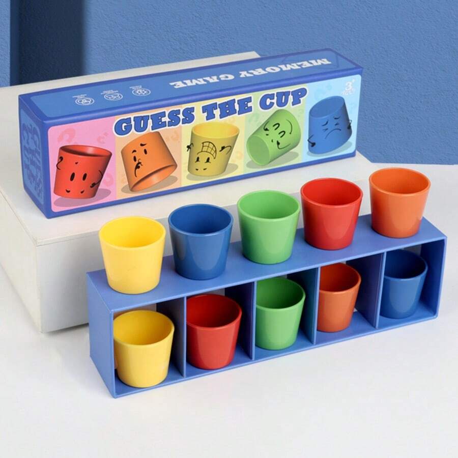 Children Tabletop Interactive Games, Who? Guessing Game, Color Matching Game, Cup Stacking Game Toys, STEM Logical Thinking Toys, Party Games, Outdoor Games Toys