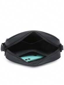 1pc Men's Nylon Casual Shoulder Bag, Large Capacity Crossbody Bag, PU Leather Messenger Bag, Phone Pouch, 2025 Summer New Small Crossbody Bag Camera Bag