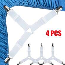 Triangle Bed Sheet Holders Fitted Sheet Clips Adjustable Sheet Suspenders Mattress Gripper Clips For Bed Mattress Cover