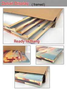 1/5 件，超大全景墙画带画框，蓝色花卉兰花油画画框艺术，蓝色花朵，春季花卉艺术，植物艺术，适用于卧室客厅、浴室、健身房、瑜伽馆装饰、家居装饰，可直接悬挂 - 藍色 - 查看 12