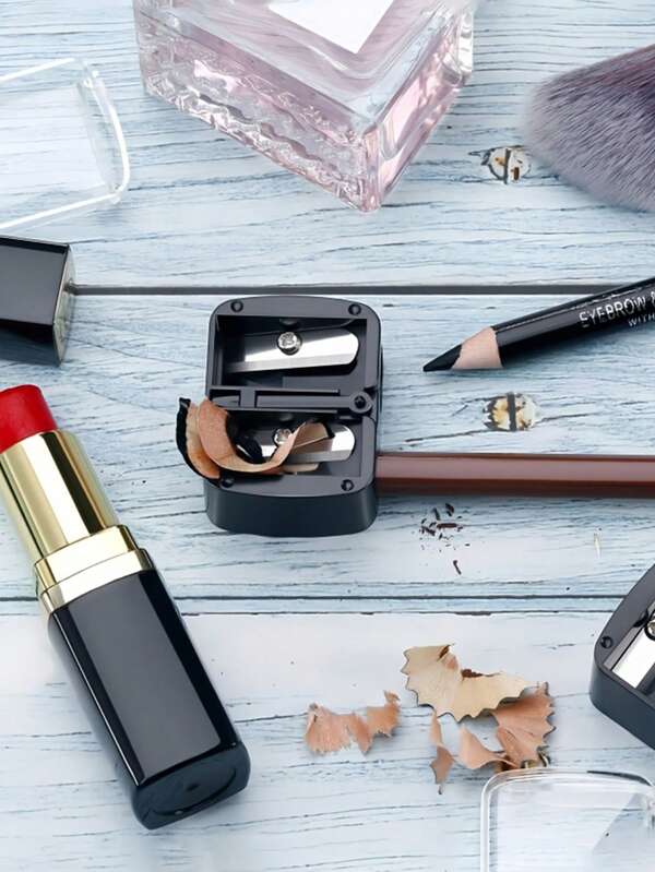Double Holes Precision Lipstick Cosmetic Pencil Sharpener For Eyebrow Lip Liner Eyeliner Pencil Gift School Supplies
