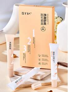 1 Conjunto (Cuidados com a Remoção de Cabelos - Remoção de Cabelos Suave - Kit Completo de Reparo de Remoção de Cabelos) Creme Depilatório Aplicável em Todo o Corpo, Axilas, Braços e Pernas, Suave e Não Irritante, Kit de Remoção de Cabelos Rápida e Suave
